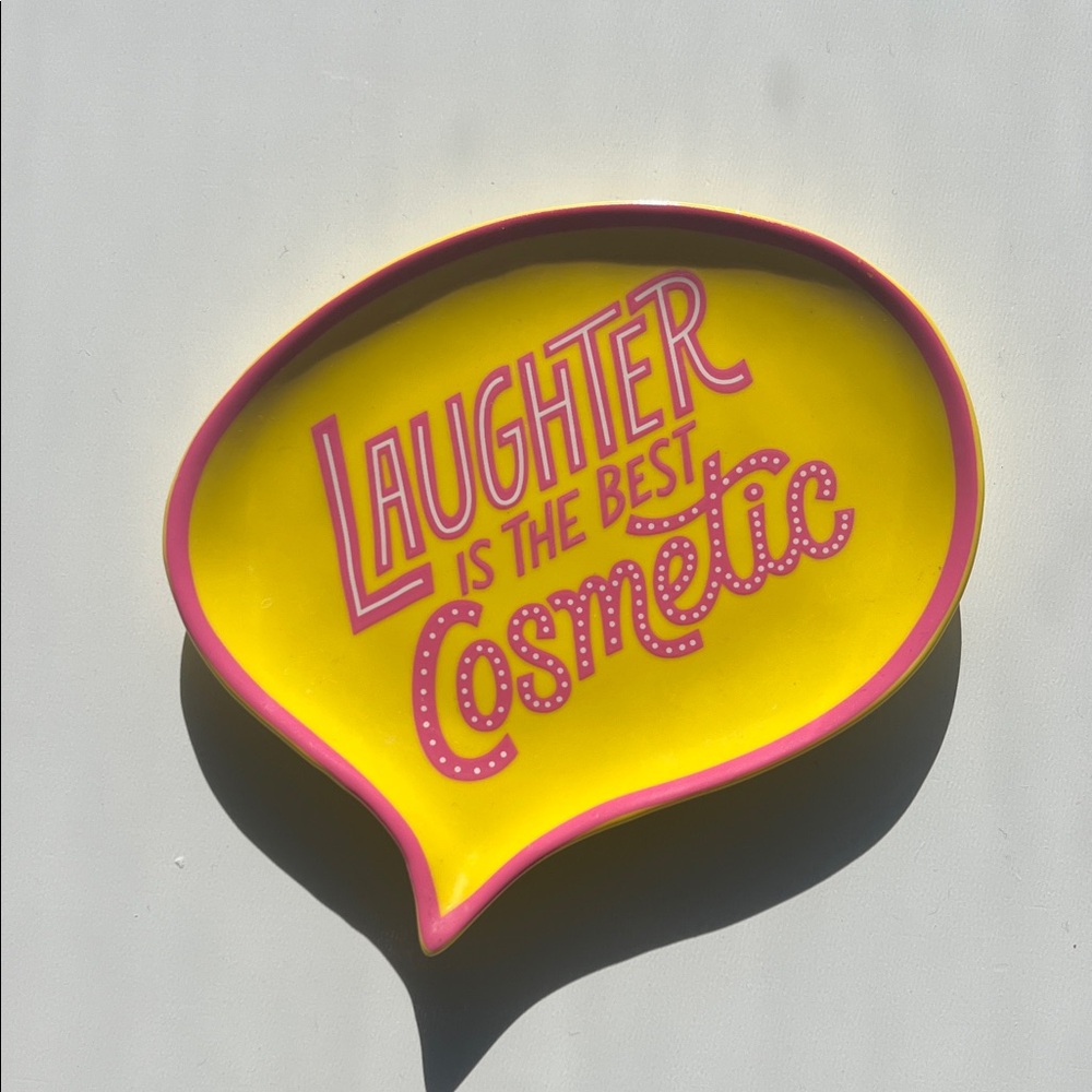 Benefit Cosmetics Chic Yellow and Pink Speech Bubble Tray